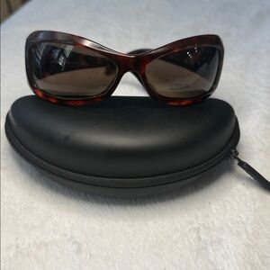 VERSACE  sunglasses wrap around tortoise shell